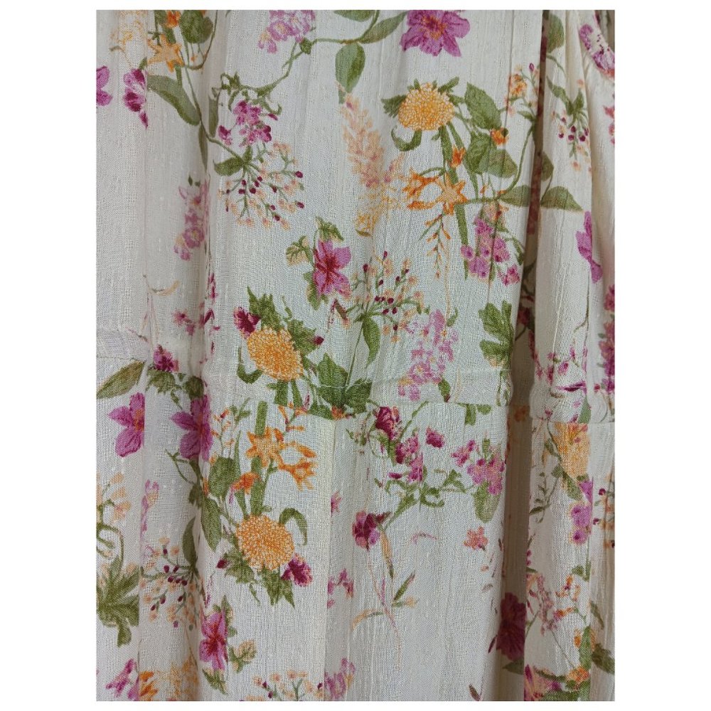 Band Of Gypsies Maxi Dress Ivory Floral Tank SZ XS Boho PrairieTiered Layers - Picture 7 of 8